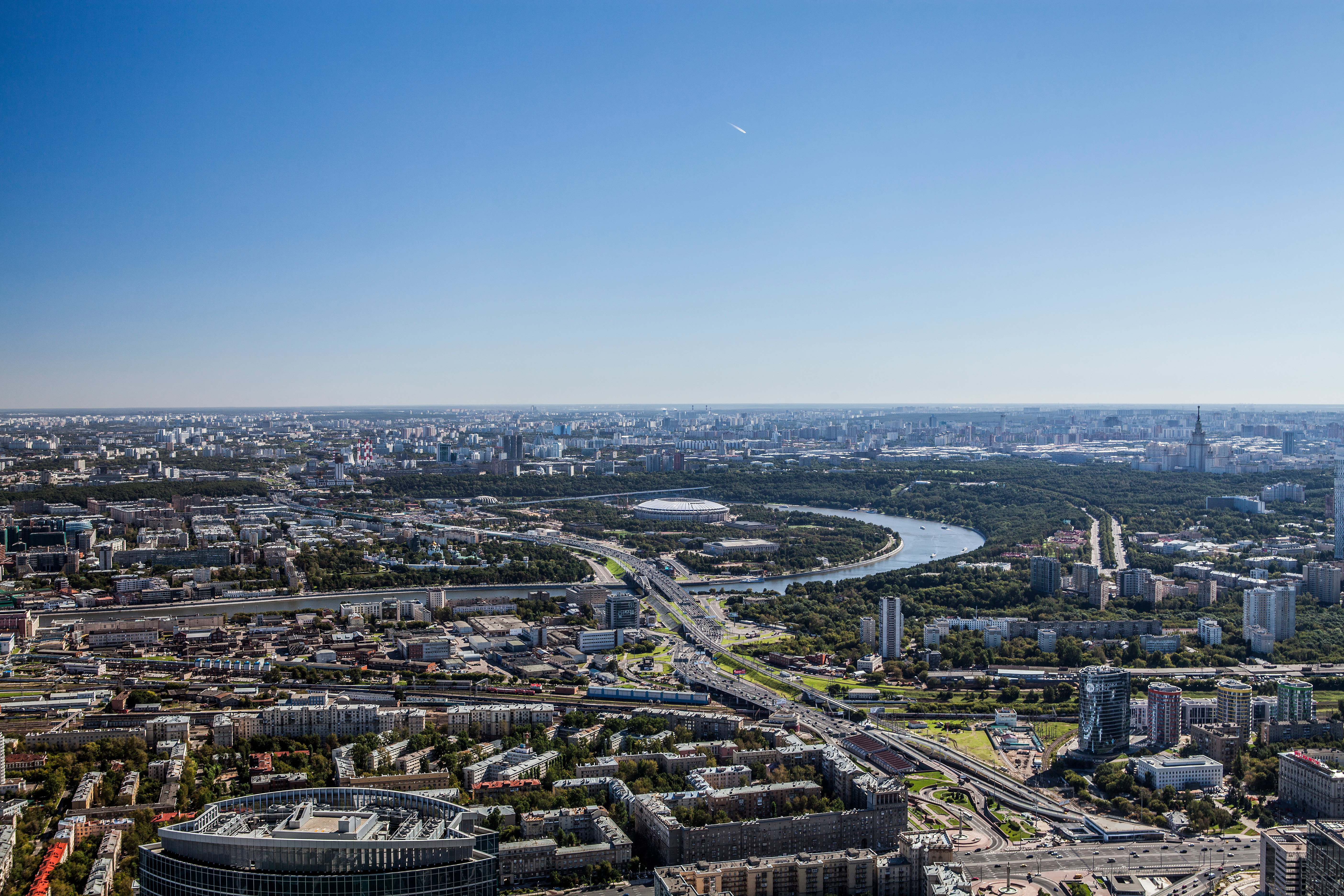 Вид со смотровой в москве