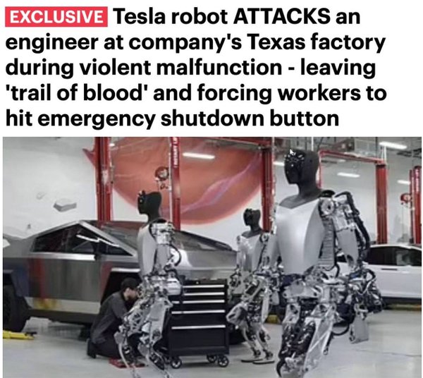 Восстание машин уже началось? А в Техасе вон что: робот Tesla напал на