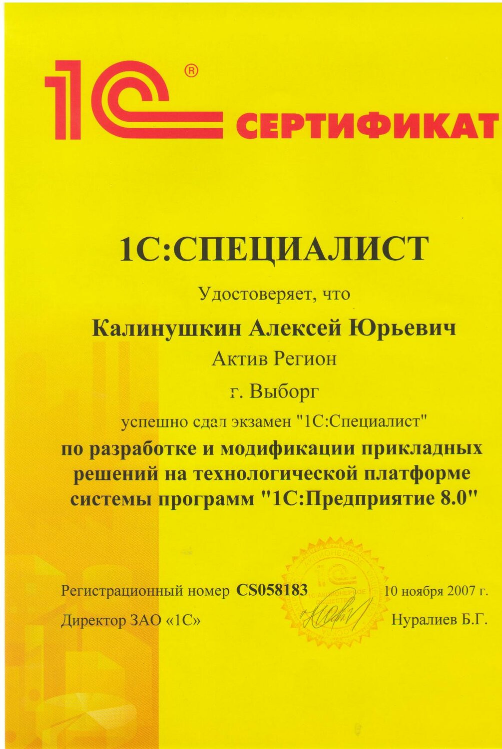 Калинушкин Алексей – преподаватель по программированию, программист –  Тольятти – Zoon.ru