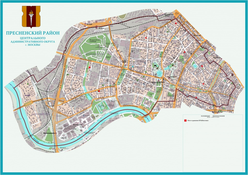 Карта центрального округа москвы