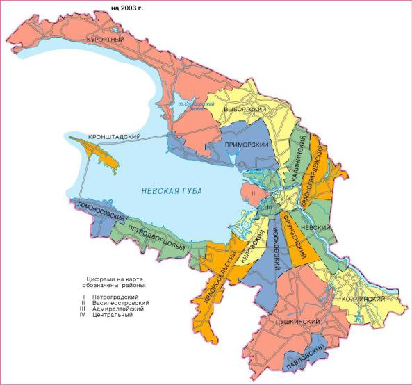 Административная карта петербурга