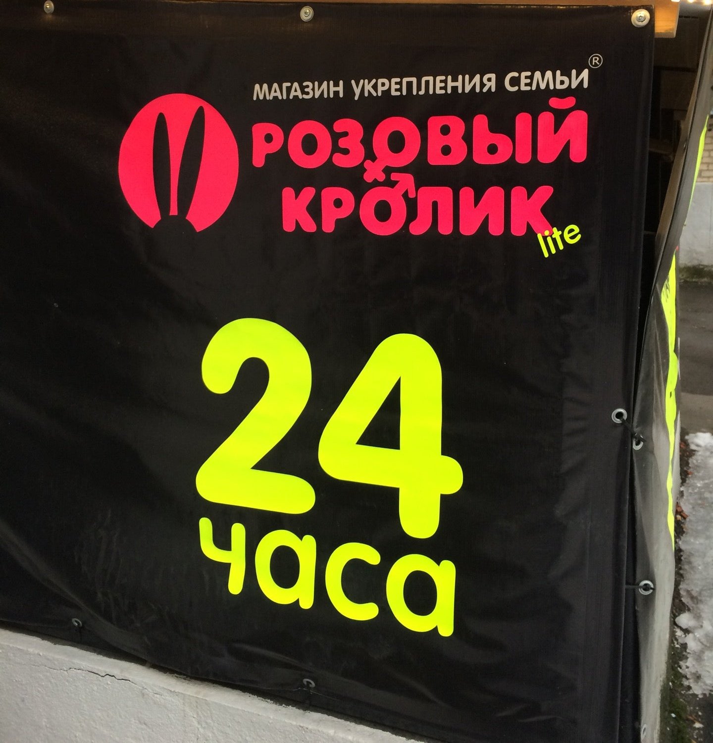 Логотип розовый кролик