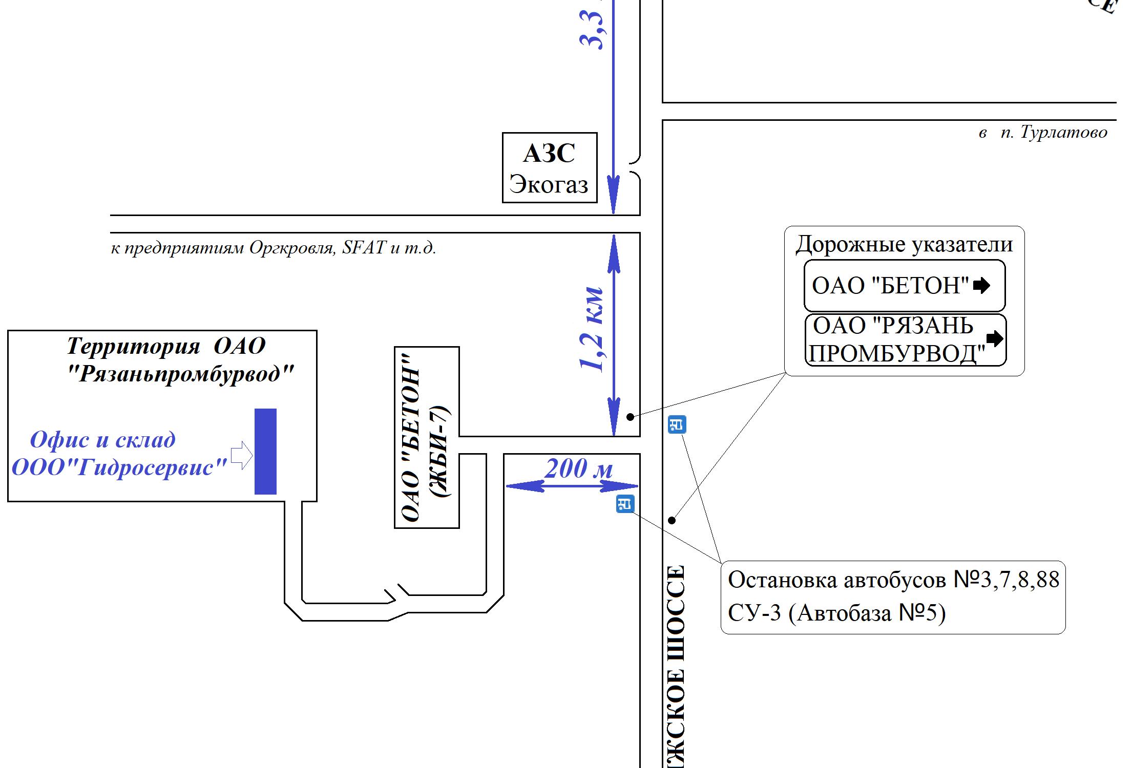 Пос строитель рязань карта