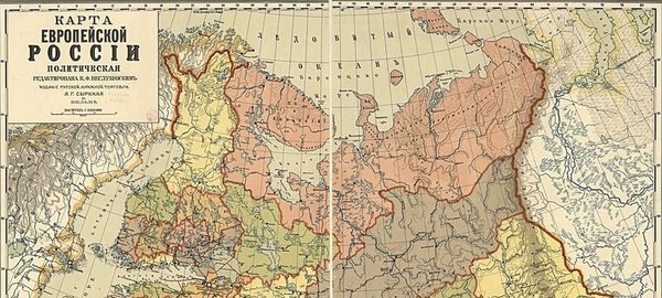 Карта россии 1300 года