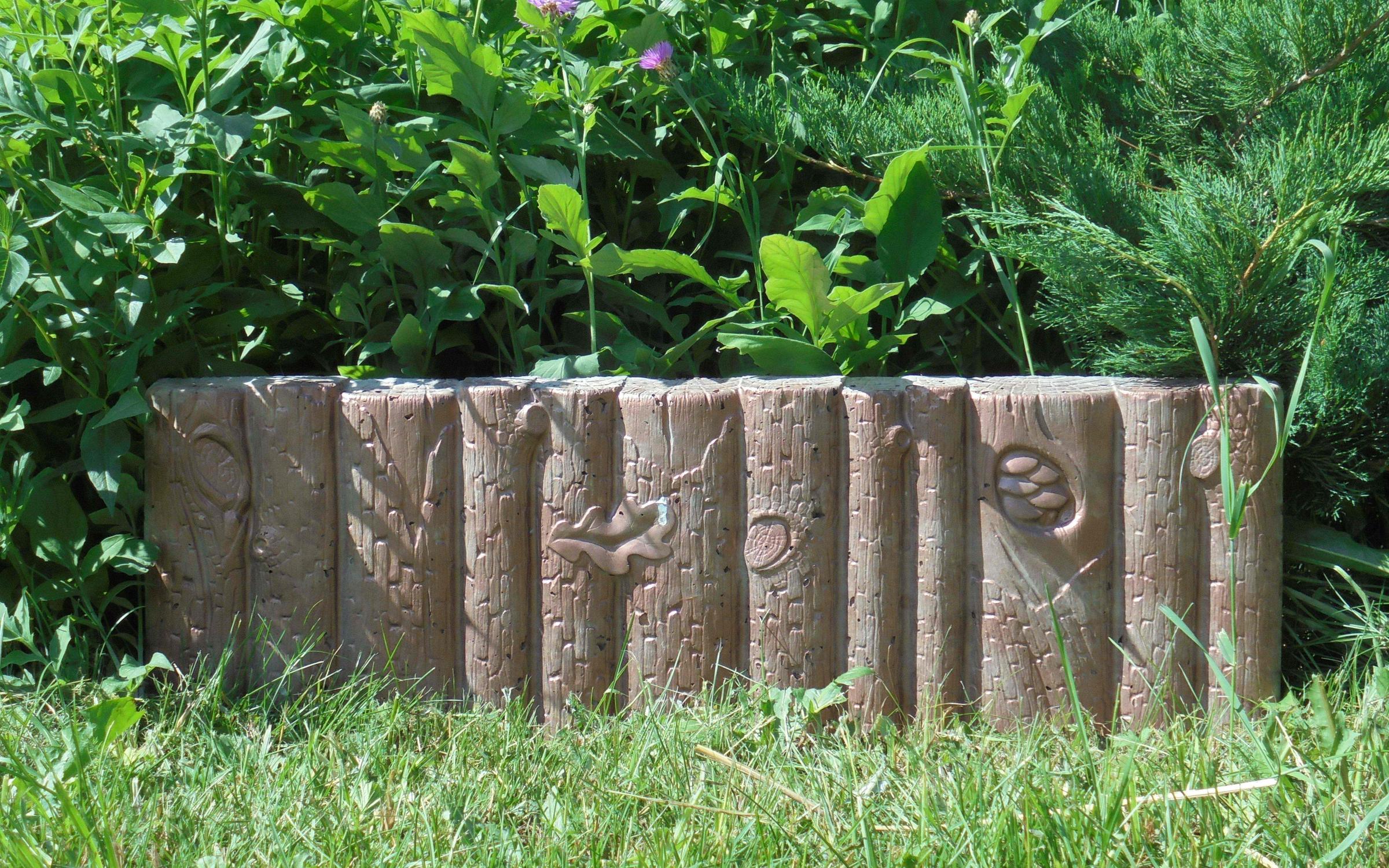 Садовый заборчик из цемента. Забор для клумб декоративный. Заборчик из цемента. Заборчик из цемента. Бетонный столбик ограждения палисад.