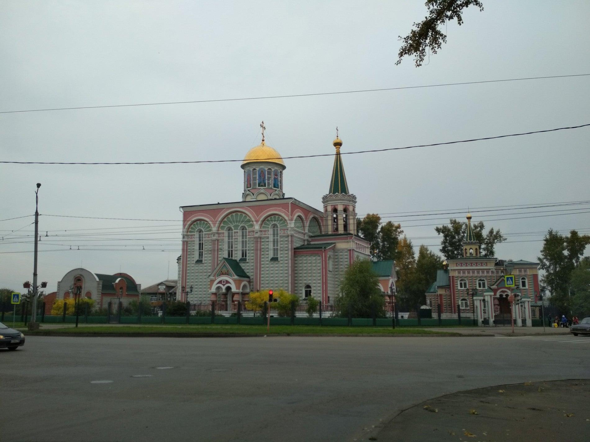 Преображенский храм Абакан зимой